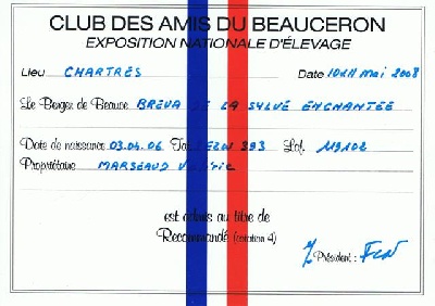 des berges de l'Isac - Homologation de la recommandation de Bréva